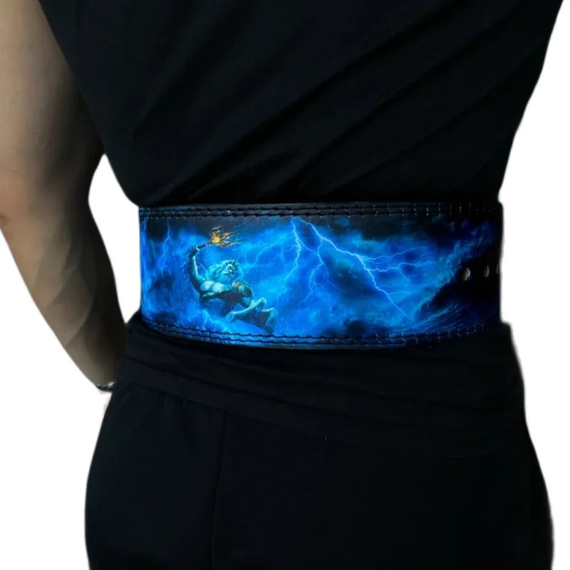 Premium Leather Heavy Duty Gym Belt - Poseidon