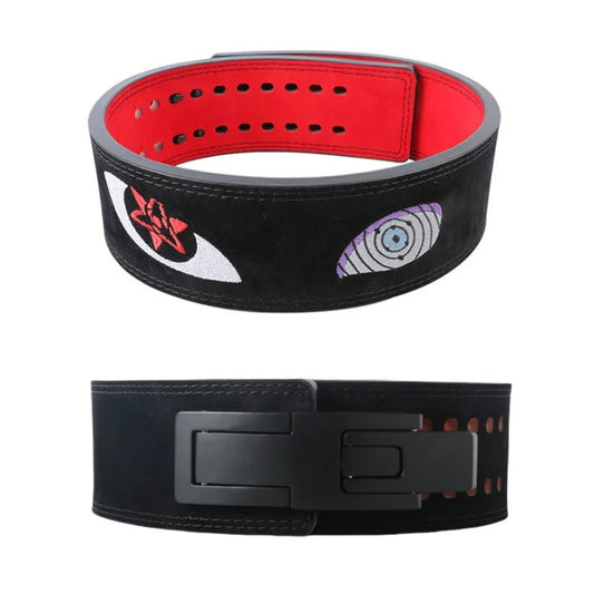 Premium Leather Heavy Duty Gym Belt - Sharingan and the Rinnegan